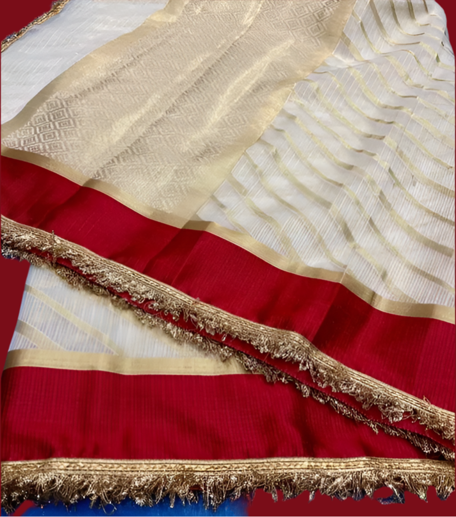 Celebrity inspired traditional lase border saree