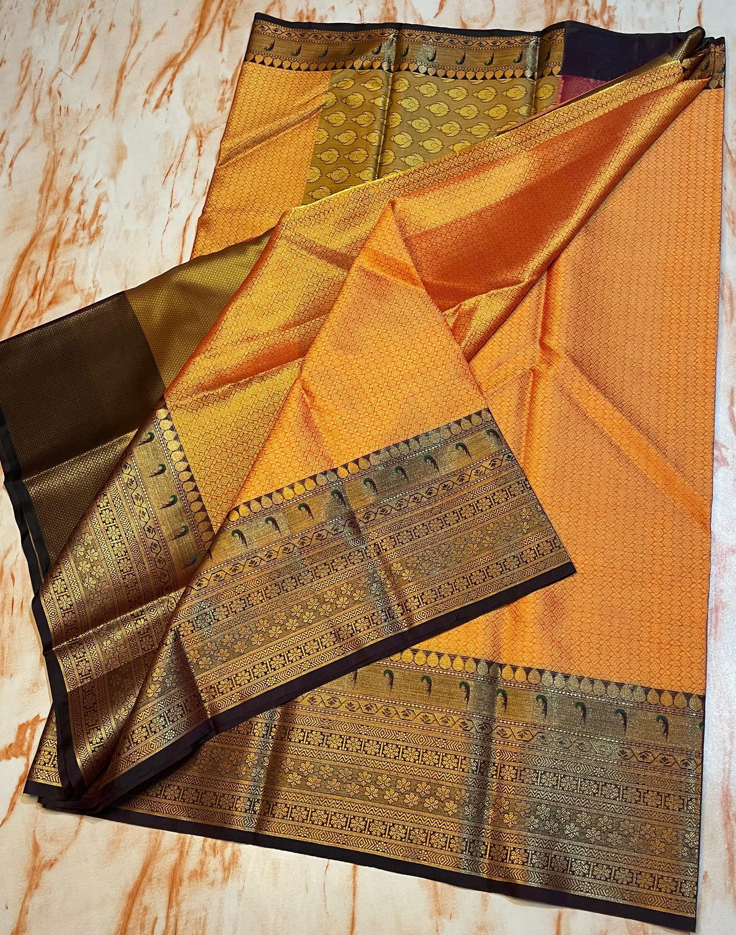 Attractive traditional wear kanjeevaram Kora muslin sarees