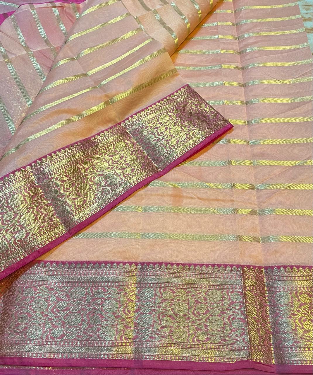 Premium Banarasi Soft Cotton Zari weaving sarees
