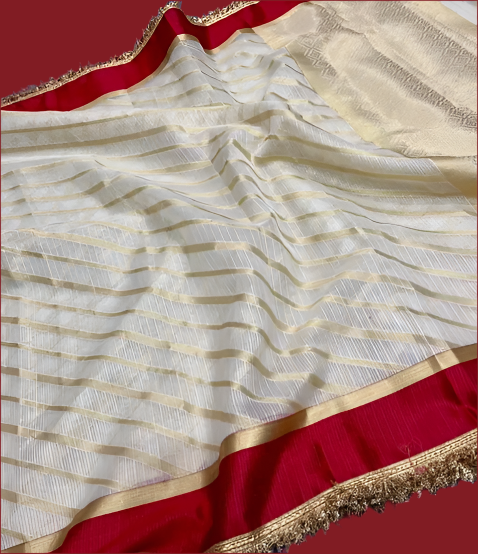 Celebrity inspired traditional lase border saree