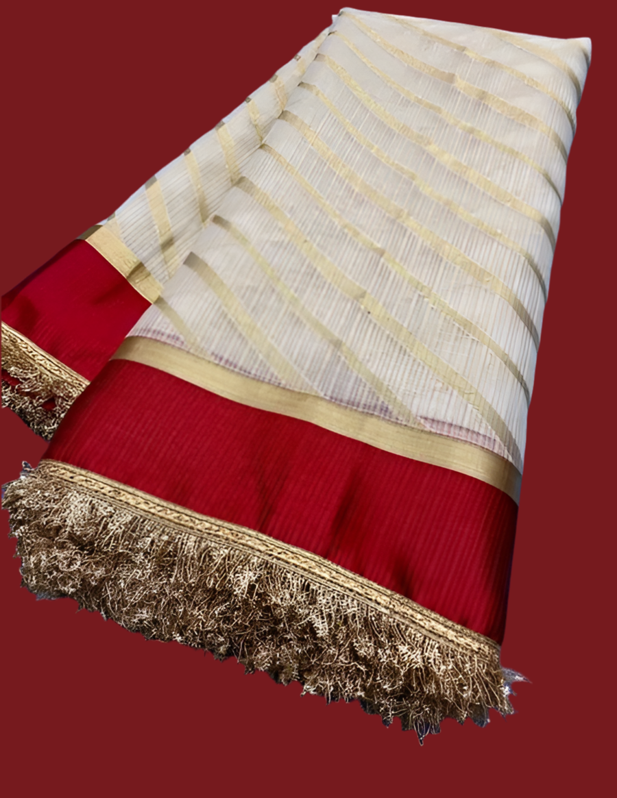 Celebrity inspired traditional lase border saree