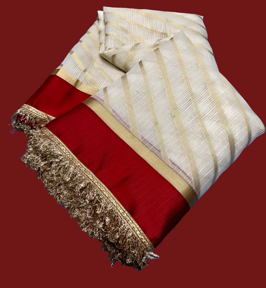 Celebrity inspired traditional lase border saree