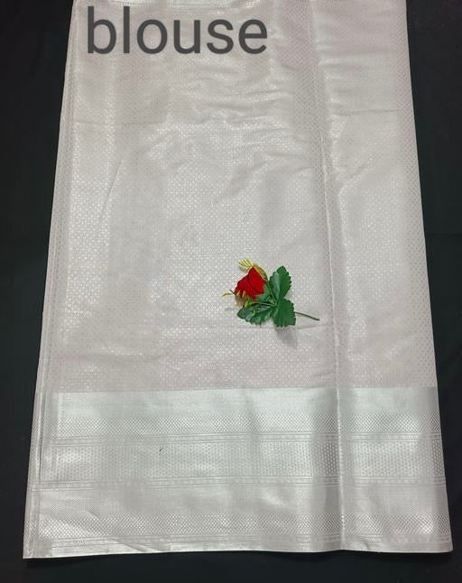 Kanchivaram Banarasi Silver zari weaving Silk sarees