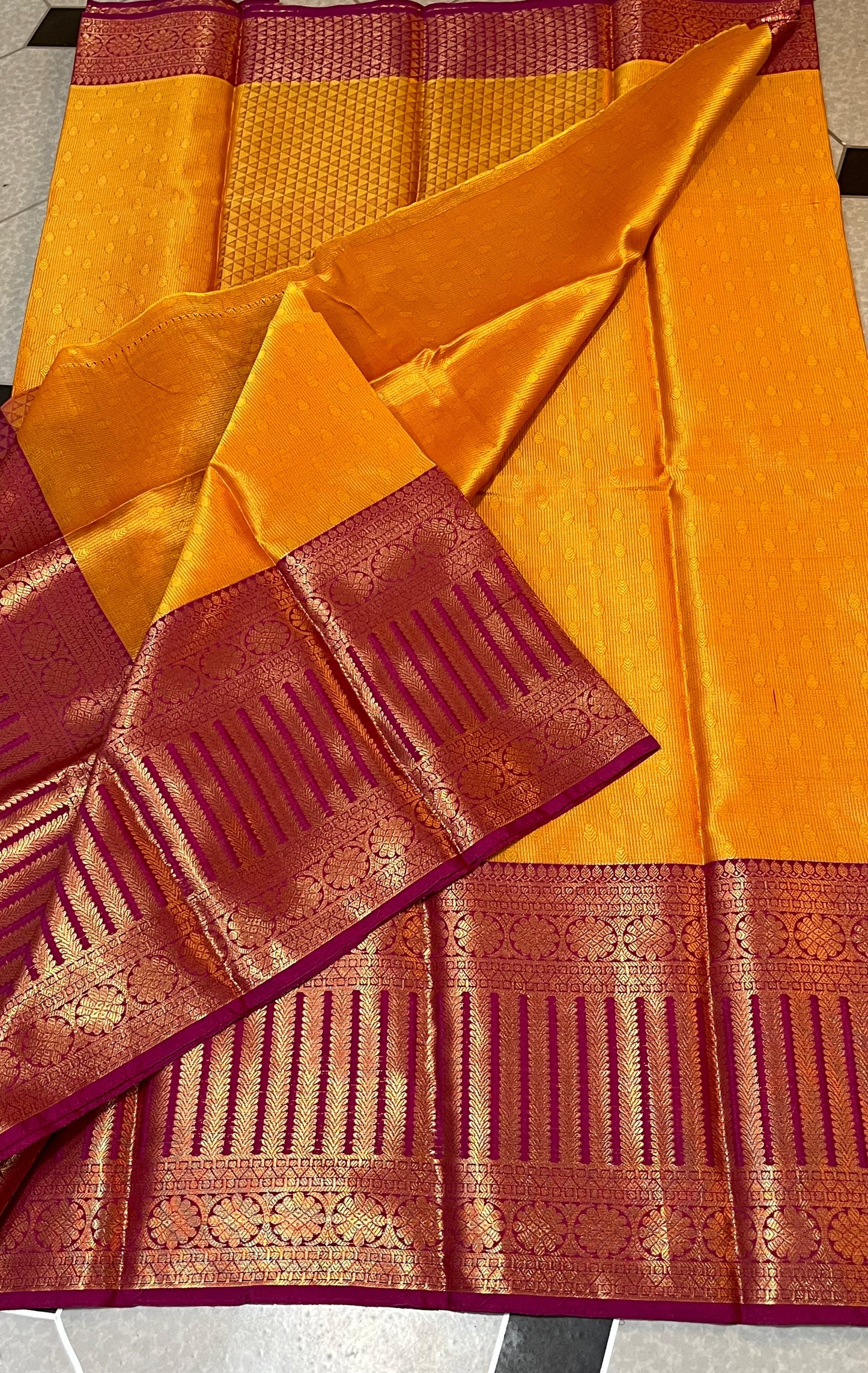 Kanjeevaram Kora Muslin Soft Silky Haldi and party’s wear zari weaving saree