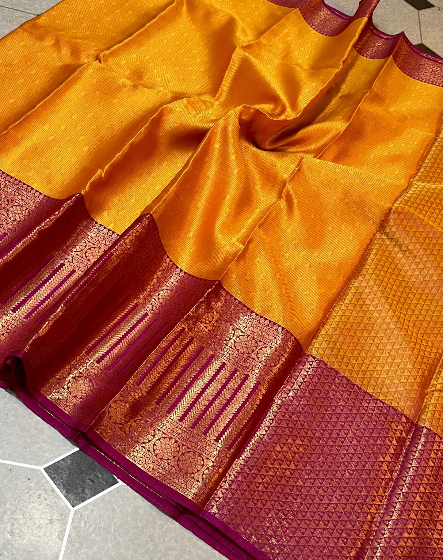 Kanjeevaram Kora Muslin Soft Silky Haldi and party’s wear zari weaving saree