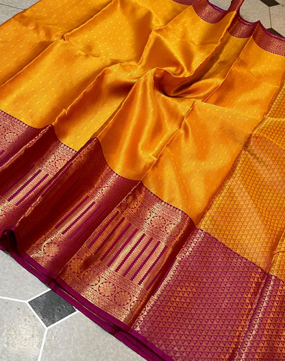 Kanjeevaram Kora Muslin Soft Silky Haldi and party’s wear zari weaving saree