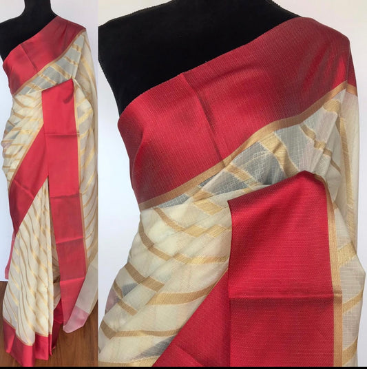 Banarasi Kota silk Traditional wear saree with gold zari weaving