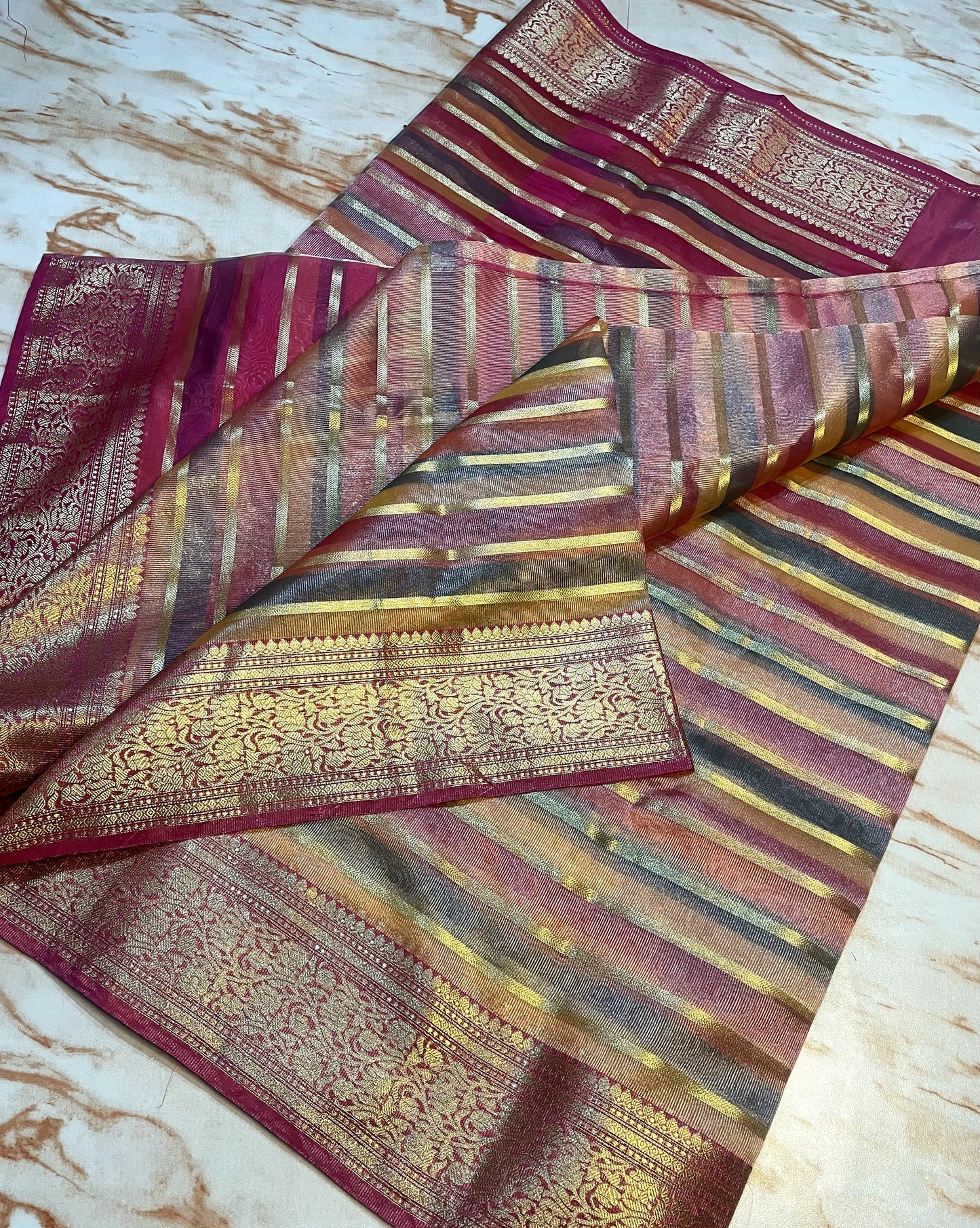 Trendy women's Banarasi Tissue Wedding Special Saree