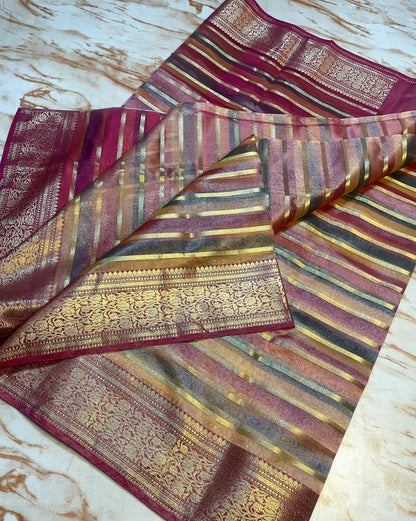 Trendy women's Banarasi Tissue Wedding Special Saree