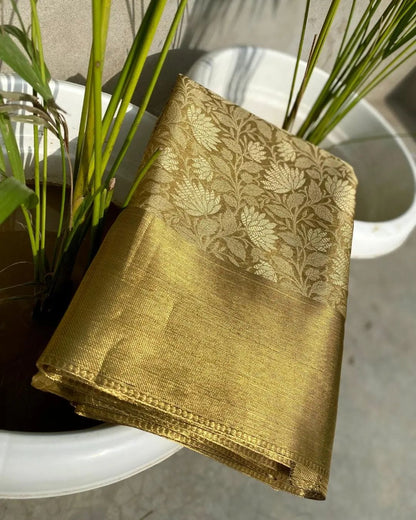 Celebrity inspired premium Tissue Silk saree for wedding & Party's