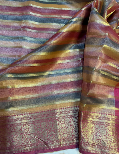 Trendy women's Banarasi Tissue Wedding Special Saree
