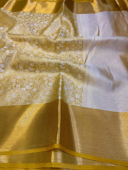 Banarasi Premium tissue Silk celebrity inspired Gold zari weaving sarees