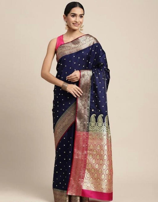 Banarsi Satin silk with zari weaving embroidery work sarees