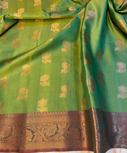 Trending Banarasi Soft Satin Silk Flower Pattern Gold Zari Weaving Traditional Sarees