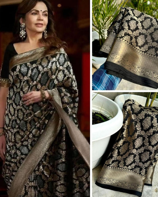 Nita Ambani ma'am inspired Premium semi-silk zari weaving saree