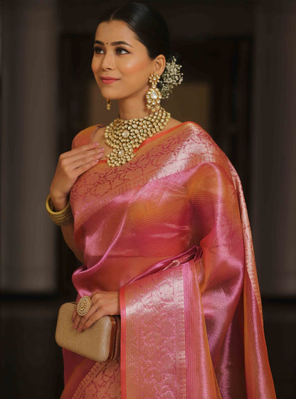 Traditional Banarasi Tissue Soft zari weaving Saree