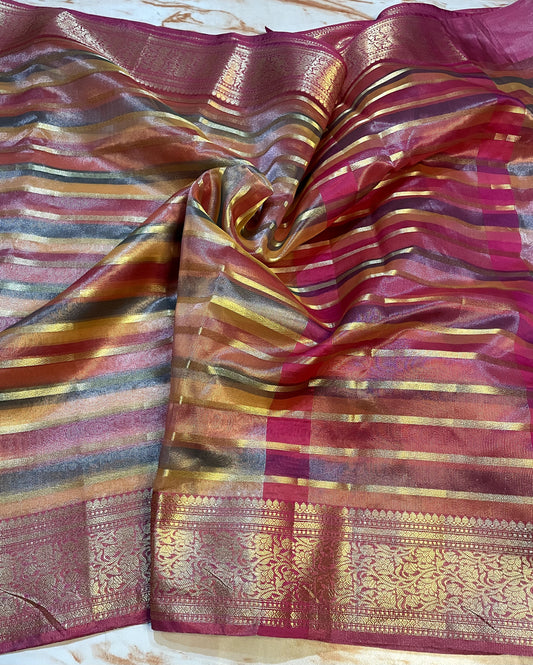 Trendy women's Banarasi Tissue Wedding Special Saree