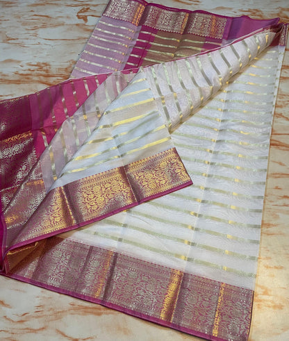 Premium Banarasi Soft Cotton Zari weaving Saree