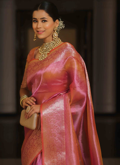 Traditional Banarasi Tissue Soft zari weaving Saree
