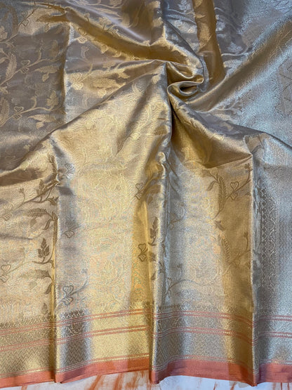 Banarasi Gold Tissue Silk Traditional wear Sarees with Blouse piece